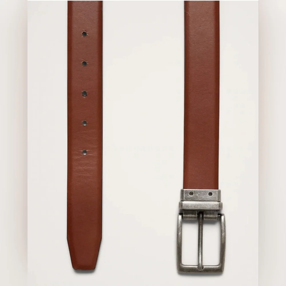 NWT Banana Republic Reversible Black and Brown Leather Dress Belt Size 34